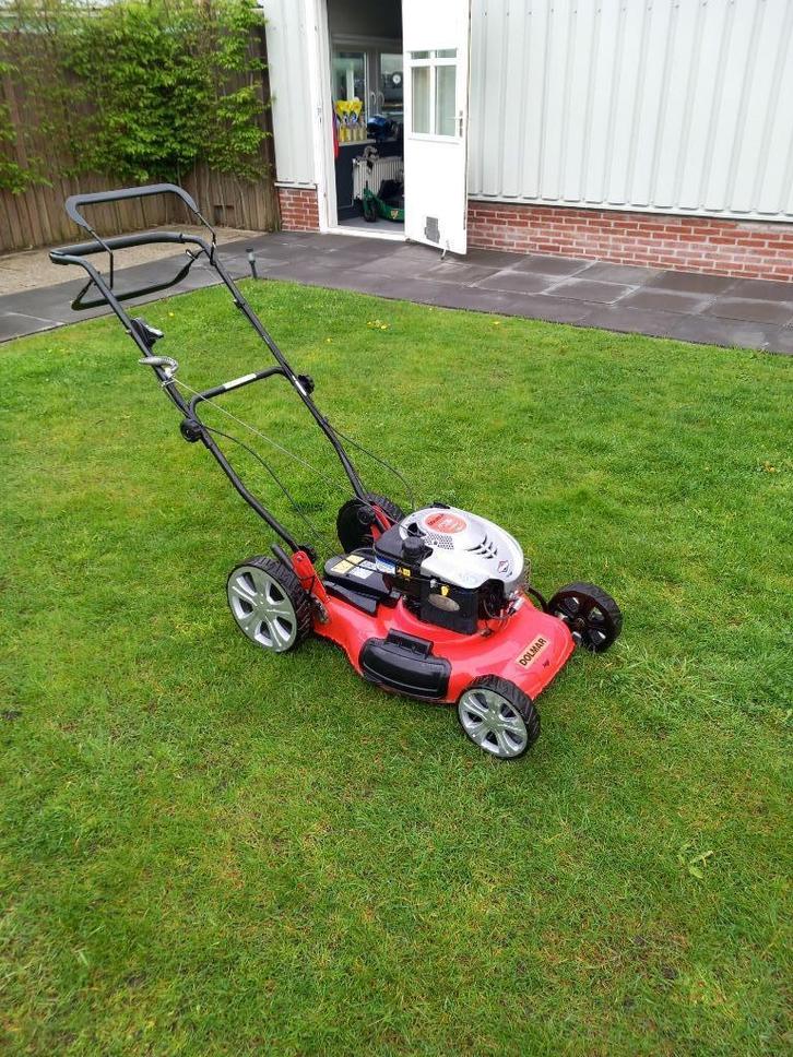 Dolmar 6,5pk 190cc Mulchmaaier met aandrijving!, Tuin en Terras, Grasmaaiers, Gebruikt, Benzine-grasmaaier, 50 cm of meer, Cirkelmaaier