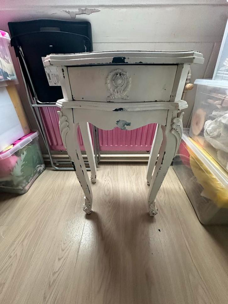 Barok Kastje - Opknapper!, Huis en Inrichting, Tafels | Bijzettafels, Gebruikt, Rechthoekig, 45 tot 60 cm, Minder dan 55 cm, Hout