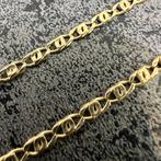 14k gouden ketting valkenoog schakel massief, Ophalen of Verzenden