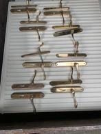 Te koop messing deurklinken met verende handgreep., Ophalen of Verzenden, Gebruikt