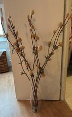 Vaas Avri hoogte 60cm diameter 20cm met mooie sierbloemen, Ophalen of Verzenden, Zo goed als nieuw