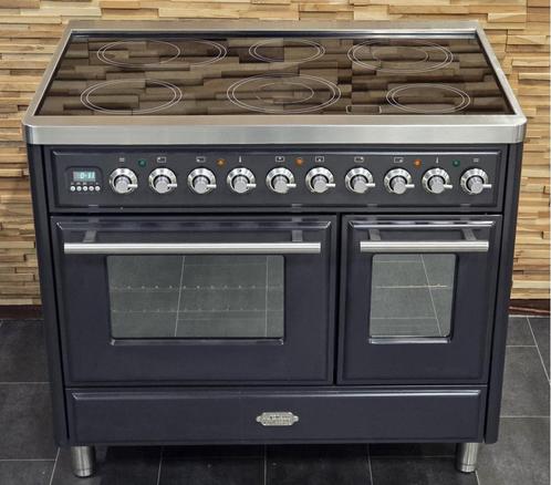 Luxe Fornuis Boretti Majestic 100cm antraciet keramische, Witgoed en Apparatuur, Fornuizen, Zo goed als nieuw, Vrijstaand, Keramisch