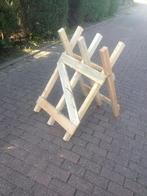 rechtop hout zagen met kettingzaag en compacte zaagbok als w, Doe-het-zelf en Verbouw, Werkbanken, Ophalen of Verzenden, Nieuw