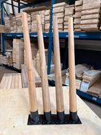 Teak tafelpoten set / massiev teak houten tafelpoten 4 stuks, Ophalen of Verzenden, Nieuw, Rond, 50 tot 100 cm