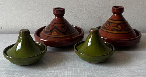 4x Tajine aardewerk klein model, Huis en Inrichting, Keuken | Servies, Zo goed als nieuw, Overige stijlen, Aardewerk, Ophalen of Verzenden