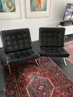 Barcelona design stoelen, Huis en Inrichting, Stoelen, Zwart, Leer, Ophalen of Verzenden, Zo goed als nieuw