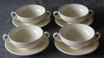 Nr RR159: 4 Wedgwood Edme soepkommen met schotel, Tweedehands, onbekend., Nieuw, Ophalen of Verzenden, Wedgwood