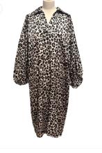 J&L losvallende jurk animalprint camel of naturel mt TU, Verzenden, Parijs, Nieuw, J&L