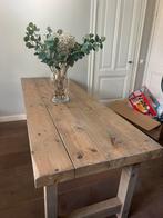 Robuuste houten eetkamertafel 230cm, Huis en Inrichting, Tafels | Eettafels, Gebruikt, 200 cm of meer, Vijf personen of meer, Grenenhout