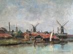 W.G.F. Jansen Zaanse Schans molens oud antiek schilderij, Ophalen of Verzenden