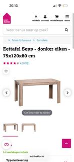 Kleine eettafel Leen Bakker - Zo goed als nieuw!, Huis en Inrichting, Tafels | Eettafels, Ophalen, Kunststof, Tot twee personen