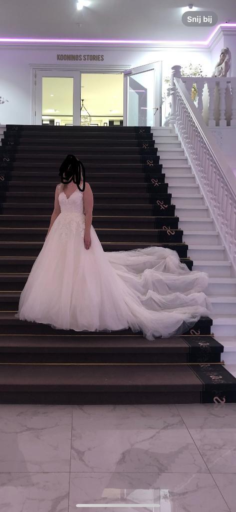 Trouwjurk Ladybird maat 42, Kleding | Dames, Trouwkleding en Trouwaccessoires, Gedragen, Trouwjurk, Wit, Ophalen