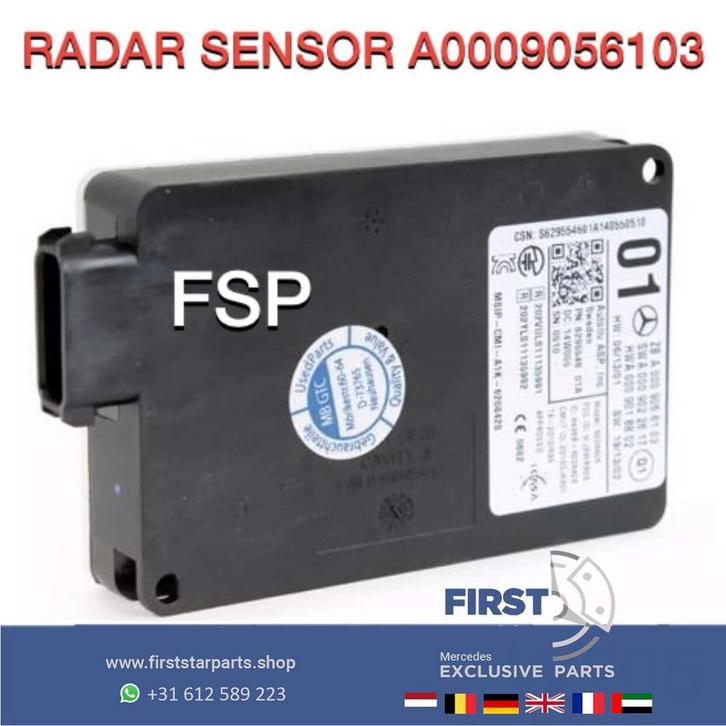 A0009056103 W205 C205 S205 dodehoek radarsensor Mercedes C K, Auto-onderdelen, Elektronica en Kabels, Mercedes-Benz, Gebruikt