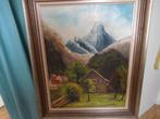 schilderij berglandschap, Antiek en Kunst, Kunst | Schilderijen | Klassiek, Ophalen