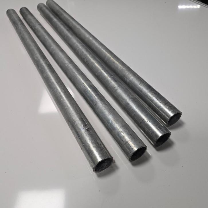 4x stalen buis 33 mm doorsnede / 65 cm lang 2 mm wanddikte, Doe-het-zelf en Verbouw, Buizen en Afvoer, Nieuw, Pvc, Minder dan 2 meter