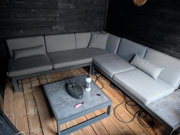 Grote Hoek Lounge Set - Zwart/Antraciet beschikbaar voor biedingen