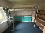 Hoogslaper grijs ijzer, Ophalen, Eenpersoons, Zo goed als nieuw, 90 cm