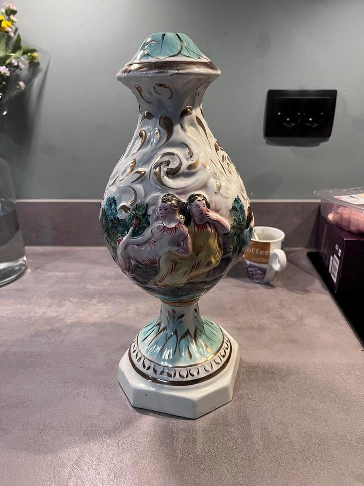 Capodimonte Lamp, ca. 1950 - Prachtstaat!, Antiek en Kunst, Antiek | Vazen, Ophalen of Verzenden