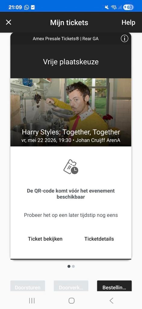 2x Harry Styles staanplaatsen 22 mei, Tickets en Kaartjes, Twee personen, Overige soorten
