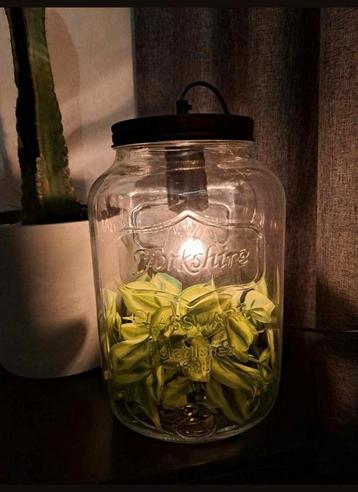 Decoratieve lamp met kunstplanten beschikbaar voor biedingen