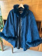 Mooie Moschyko jas met bontkraag, Kleding | Dames, Ophalen of Verzenden, Zo goed als nieuw, Maat 38/40 (M), Blauw