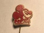 Plastic MICKEY MOUSE Speld (Rood/Wit)., Verzenden, Zo goed als nieuw, Figuurtje, Speldje of Pin