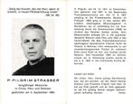 Strasser Pilgrim 1911 Kaiserslautern 1965 priester, Verzamelen, Bidprentjes en Rouwkaarten, Ophalen of Verzenden, Bidprentje