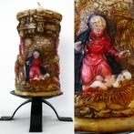 Grote kaars met een 3-D voorstelling van de kerststal kerst, Ophalen of Verzenden