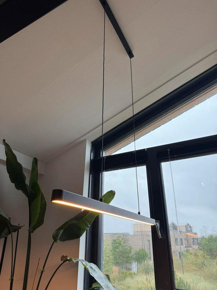 Smalle lange hanglamp (LED) dimbaar, Huis en Inrichting, Lampen | Hanglampen, Zo goed als nieuw, 75 cm of meer, Ophalen of Verzenden