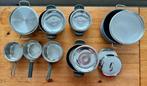 Pannen, Huis en Inrichting, Keuken | Potten en Pannen, Ophalen, Zo goed als nieuw, Rvs, Pannenset