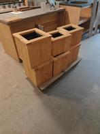 Douglashout bloembakken, Tuin en Terras, Bloembakken en Plantenbakken, Ophalen, Minder dan 60 cm, Vierkant, Zo goed als nieuw