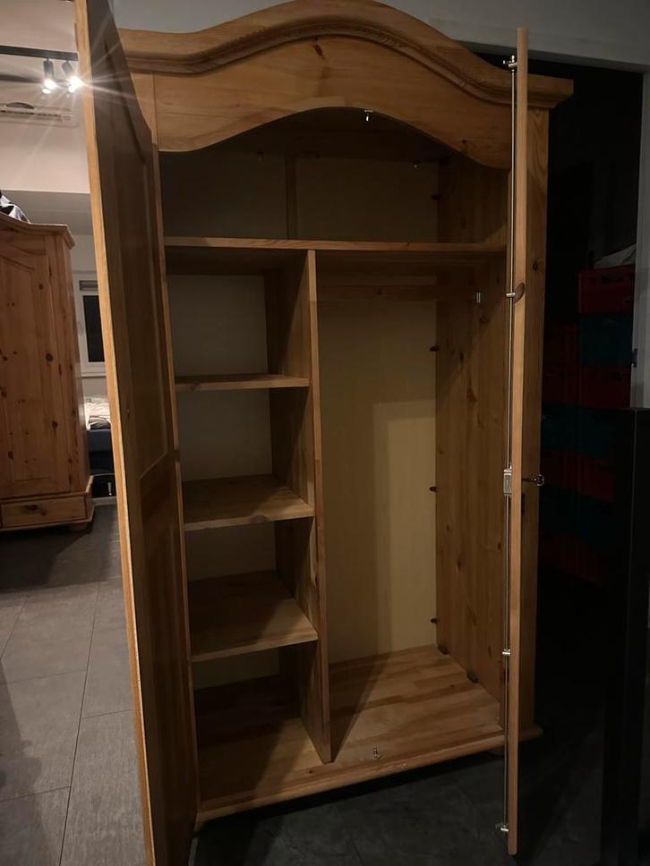 Twee Houten Kledingkasten, Huis en Inrichting, Kasten | Kledingkasten, Gebruikt, 150 tot 200 cm, 100 tot 150 cm, 50 tot 75 cm