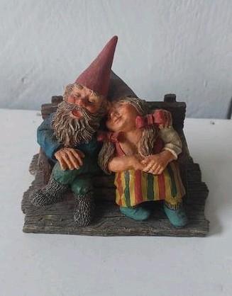 Rien Poortvliet vintage beeldje David de Kabouter met Lisa  beschikbaar voor biedingen