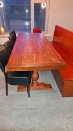Eetkamertafel en klepbank kersen, Huis en Inrichting, Tafels | Eettafels, Ophalen, Gebruikt, Barok, Eikenhout