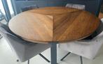 Design eettafel QLIV Side-to-Side 140 cm, Ophalen, Zo goed als nieuw, Rond, 100 tot 150 cm