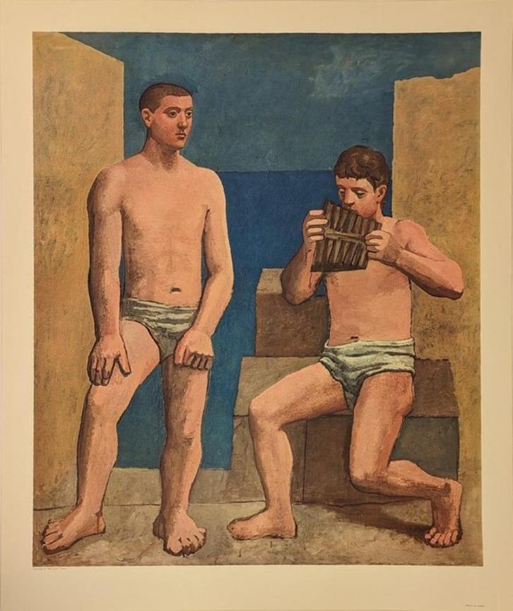 Lichtdruk van beroemde Picasso "Die Panflöte (1923)", Antiek en Kunst, Kunst | Litho's en Zeefdrukken, Ophalen of Verzenden
