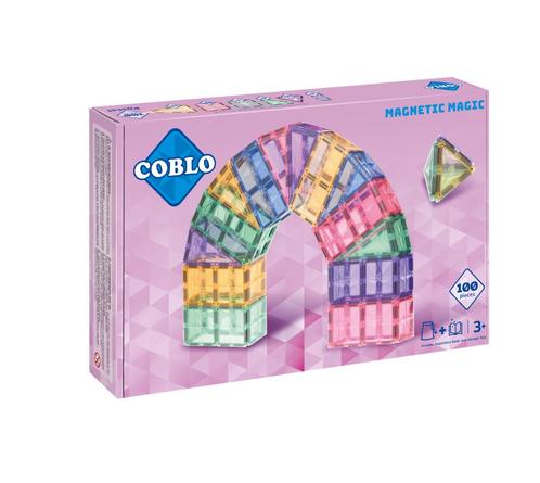 Coblo pastel 100 magnetische tegels, Kinderen en Baby's, Speelgoed | Bouwstenen, Nieuw, Overige merken, Ophalen of Verzenden