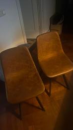 4 eetkamerstoelen, Huis en Inrichting, Stoelen, Ophalen, Gebruikt, Bruin, Vier