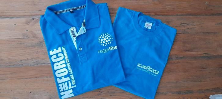 Set van shirt en polo maat L korte mouw Join the Force ZGAN, Kleding | Heren, T-shirts, Zo goed als nieuw, Maat 52/54 (L), Blauw