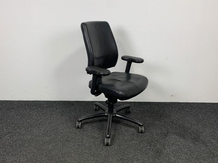 Bureaustoel Drisag Zwart Kunstleer 24541, Huis en Inrichting, Bureaustoelen, Gebruikt, Zwart, Ophalen