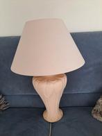 Beige Schemerlamp met Keramieken Voet, Huis en Inrichting, Lampen | Tafellampen, Ophalen, 50 tot 75 cm, Klassiek, Stof