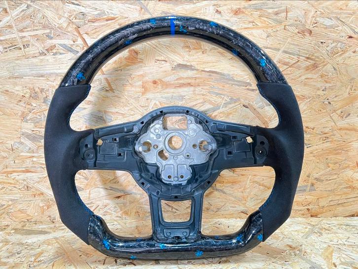 Golf 7 7.5 Polo CARBON FORGED BLAUW stuurwiel Alcantara, Auto-onderdelen, Besturing, Volkswagen, Nieuw, Ophalen of Verzenden