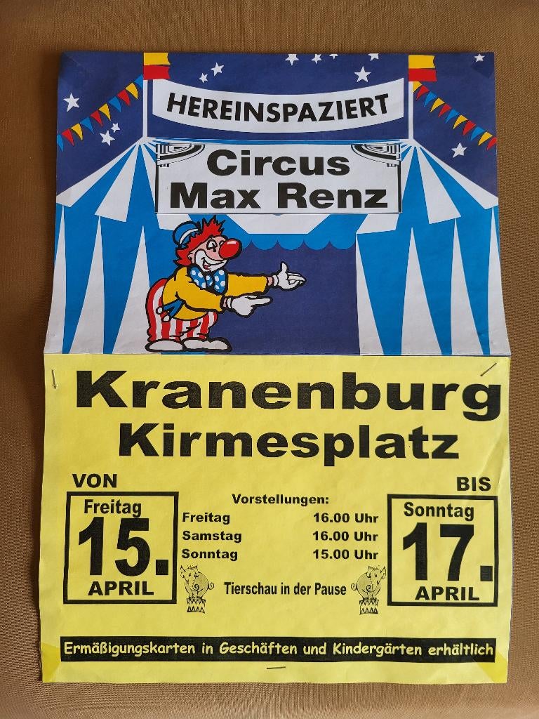 Circus/affiche en foto`s van Circus Max Renz/Kranenburg 2005, Ophalen of Verzenden, Zo goed als nieuw
