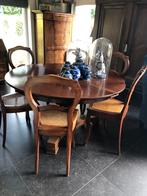 antieke tafel met stoelen, Ophalen
