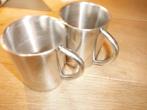 twee leuke rostfreier edelstahl mokken, Huis en Inrichting, Keuken | Servies, Verzenden, Nieuw, Overige stijlen, Kop(pen) en/of Schotel(s)