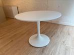 Witte Ikea Tulip eettafel 1 m doorsnede, Huis en Inrichting, Tafels | Eettafels, Ophalen, Gebruikt, Rond, 100 tot 150 cm