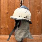 Helm brandweer creme origineel met zijflappen, Ophalen of Verzenden