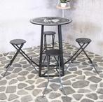 SenS-Line - Columbus Foldable 4-persons Barset - Zwart, Ophalen of Verzenden, Nieuw