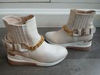 Enkellaarsjes creme maat 37, Beige, Lage of Enkellaarzen, Ophalen of Verzenden, Zo goed als nieuw
