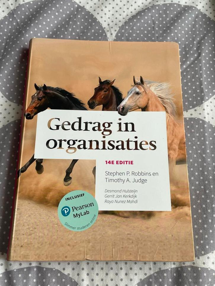 Gedrag in Organisaties - Robbins & Judge, Boeken, Studieboeken en Cursussen, Zo goed als nieuw, HBO, Gamma, Ophalen of Verzenden